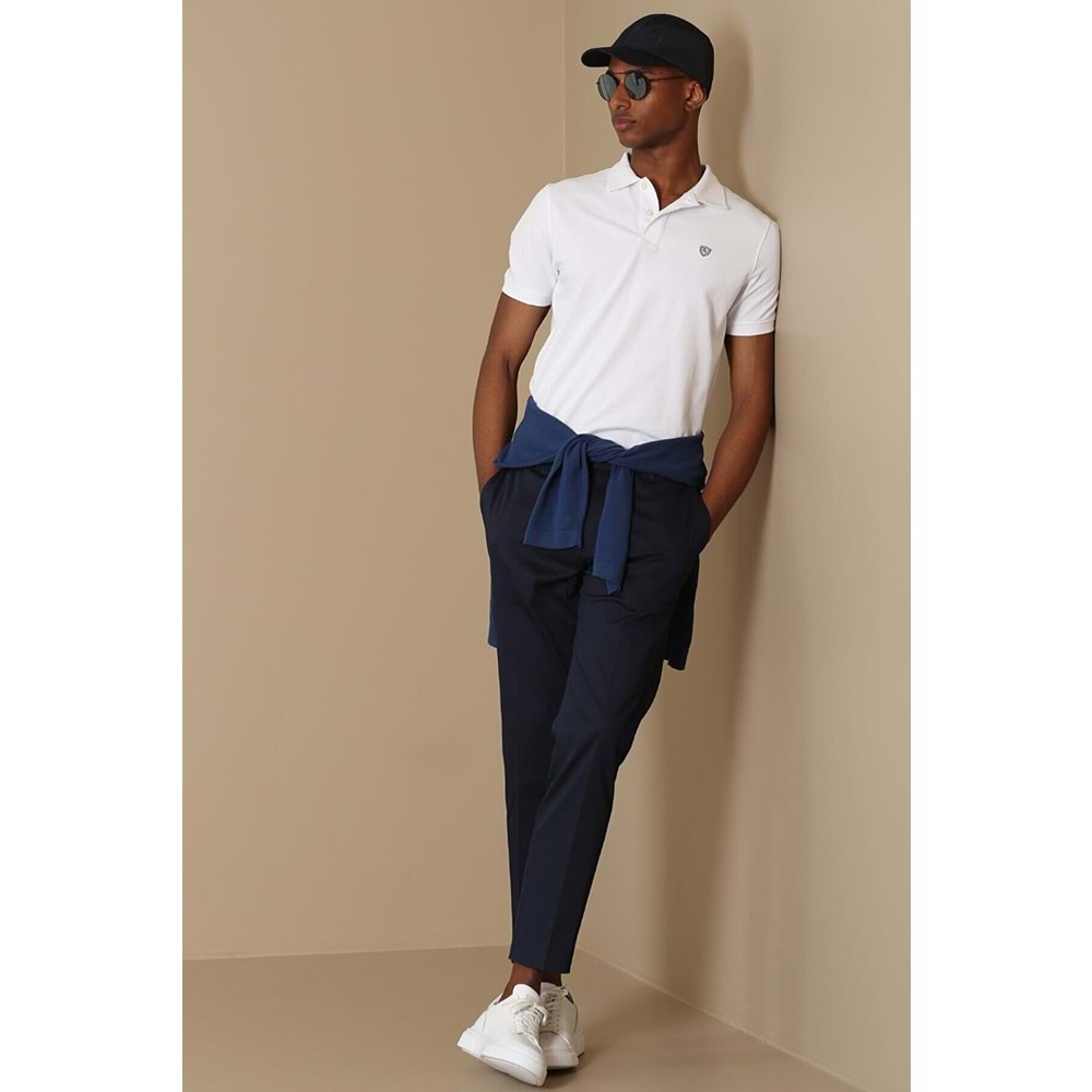 LAON POLO YAKA T-SHIRT BEYAZ M